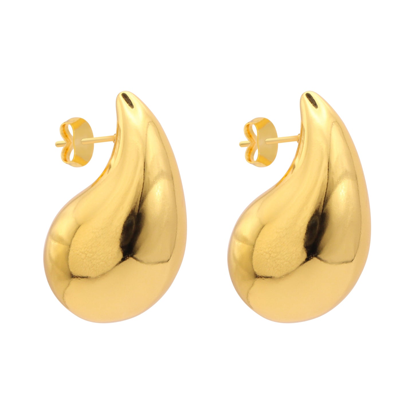 Chunky Teardop Stud Earrings