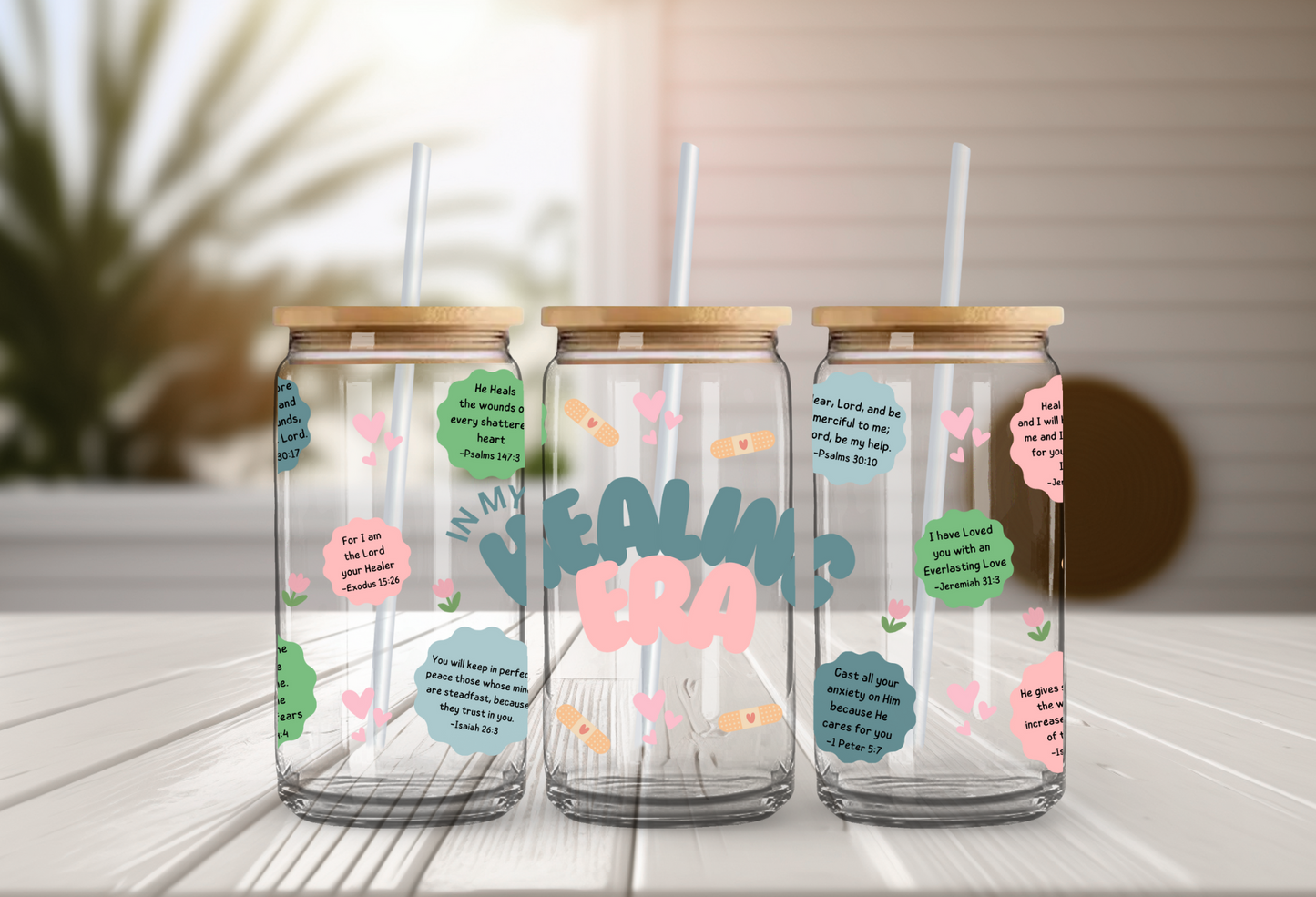 In My Healing Era 16 oz Glass Cup