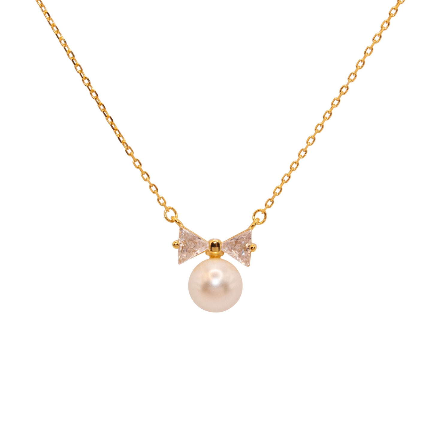 Pearl Bow Necklace